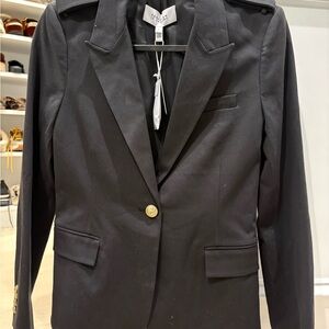 Women’s Derek Lam 10 Crosby black blazer with gold buttons size 6 NWT